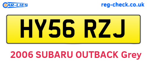 HY56RZJ are the vehicle registration plates.