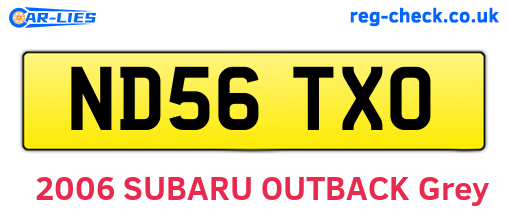 ND56TXO are the vehicle registration plates.