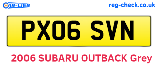 PX06SVN are the vehicle registration plates.