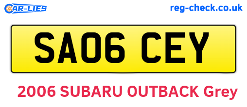SA06CEY are the vehicle registration plates.
