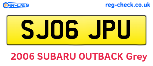 SJ06JPU are the vehicle registration plates.