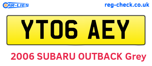 YT06AEY are the vehicle registration plates.