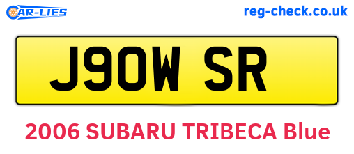 J90WSR are the vehicle registration plates.