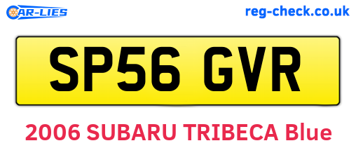 SP56GVR are the vehicle registration plates.