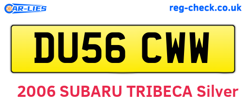 DU56CWW are the vehicle registration plates.