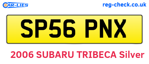 SP56PNX are the vehicle registration plates.