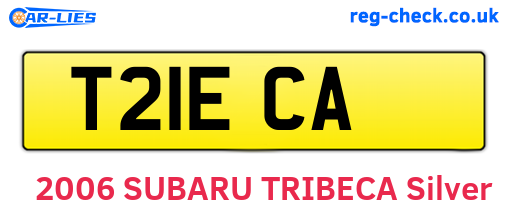 T21ECA are the vehicle registration plates.