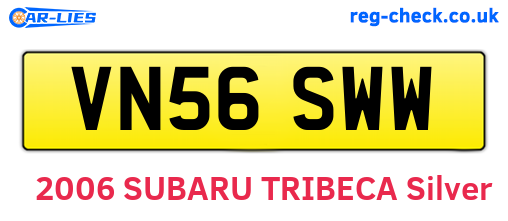 VN56SWW are the vehicle registration plates.