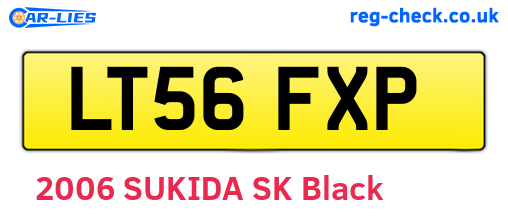 LT56FXP are the vehicle registration plates.