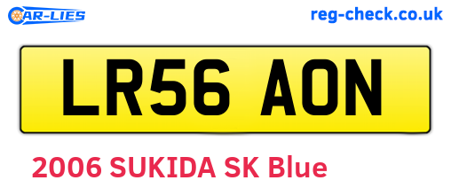 LR56AON are the vehicle registration plates.