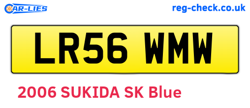 LR56WMW are the vehicle registration plates.