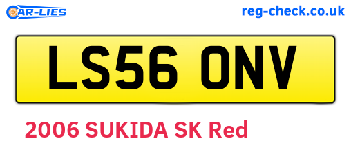 LS56ONV are the vehicle registration plates.