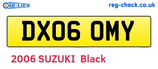 DX06OMY are the vehicle registration plates.