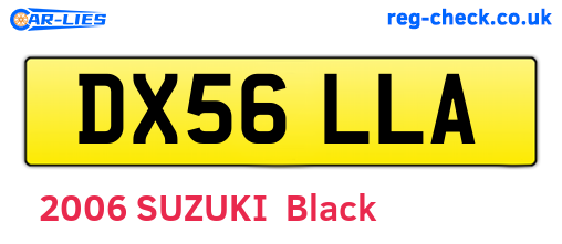 DX56LLA are the vehicle registration plates.