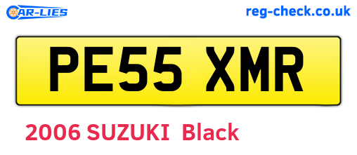 PE55XMR are the vehicle registration plates.
