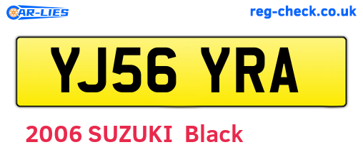 YJ56YRA are the vehicle registration plates.
