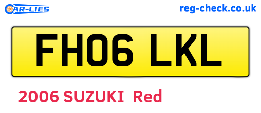 FH06LKL are the vehicle registration plates.