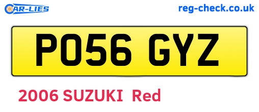 PO56GYZ are the vehicle registration plates.