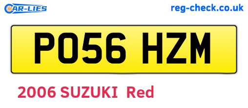 PO56HZM are the vehicle registration plates.