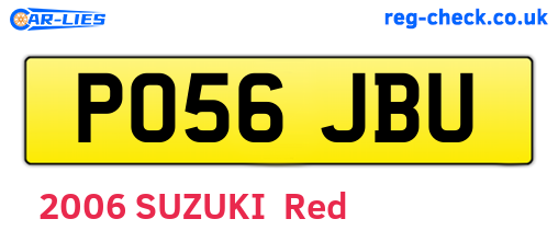 PO56JBU are the vehicle registration plates.