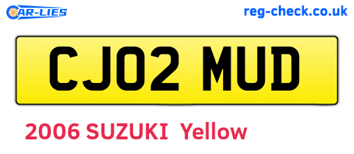 CJ02MUD are the vehicle registration plates.