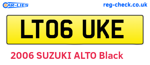 LT06UKE are the vehicle registration plates.