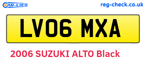 LV06MXA are the vehicle registration plates.