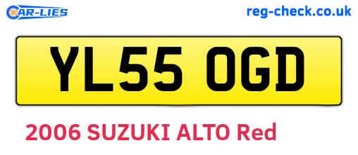 YL55OGD are the vehicle registration plates.