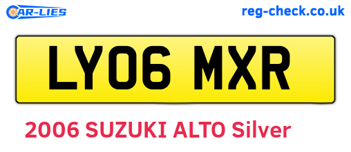 LY06MXR are the vehicle registration plates.