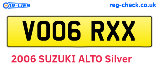 VO06RXX are the vehicle registration plates.