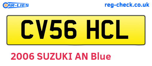 CV56HCL are the vehicle registration plates.