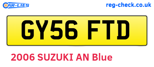 GY56FTD are the vehicle registration plates.