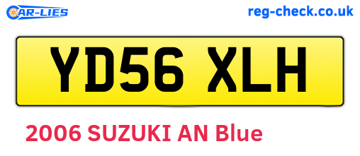 YD56XLH are the vehicle registration plates.