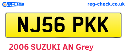 NJ56PKK are the vehicle registration plates.