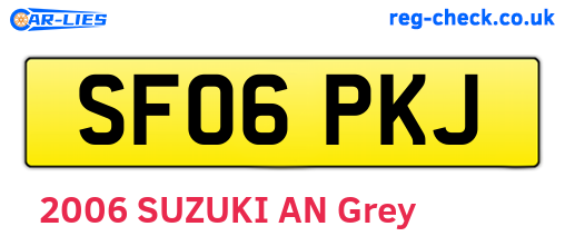 SF06PKJ are the vehicle registration plates.