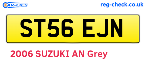 ST56EJN are the vehicle registration plates.