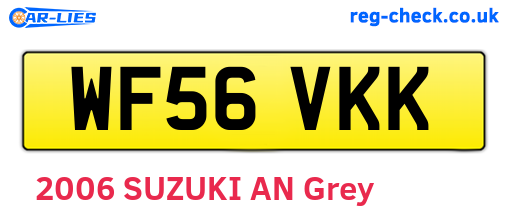 WF56VKK are the vehicle registration plates.