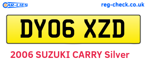 DY06XZD are the vehicle registration plates.