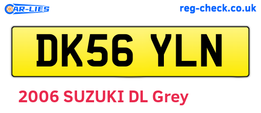 DK56YLN are the vehicle registration plates.