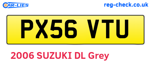 PX56VTU are the vehicle registration plates.