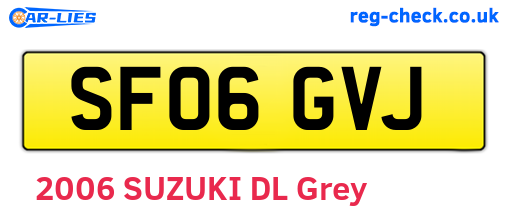 SF06GVJ are the vehicle registration plates.