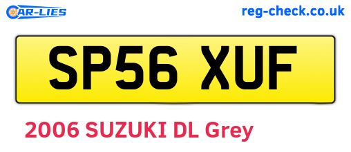 SP56XUF are the vehicle registration plates.