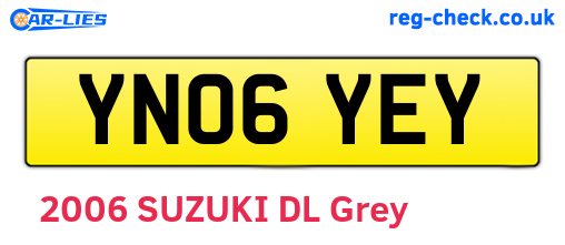 YN06YEY are the vehicle registration plates.