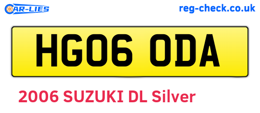 HG06ODA are the vehicle registration plates.