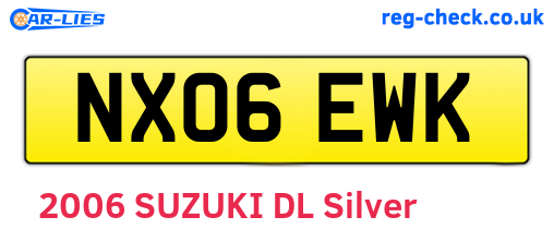 NX06EWK are the vehicle registration plates.
