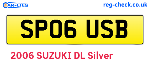 SP06USB are the vehicle registration plates.
