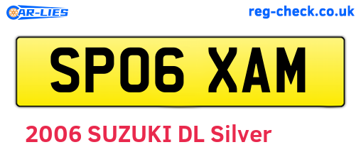 SP06XAM are the vehicle registration plates.