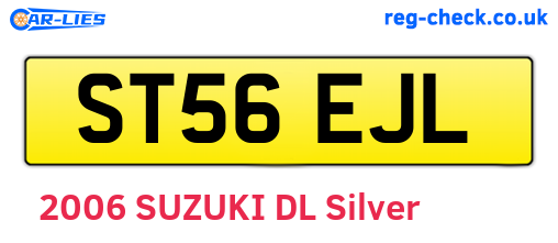ST56EJL are the vehicle registration plates.