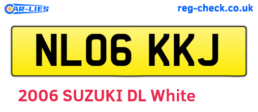 NL06KKJ are the vehicle registration plates.