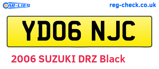YD06NJC are the vehicle registration plates.